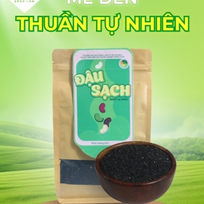 Mè Đen Nguyên Hạt Thuần Tự Nhiên - Thập Cốc Nông Lâm (Túi 1kg)