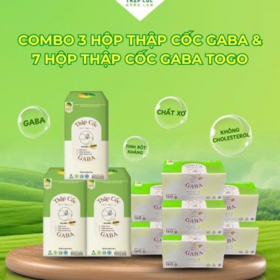 COMBO 3 HỘP THẬP CỐC GABA  & 7 HỘP THẬP CỐC GABA TOGO