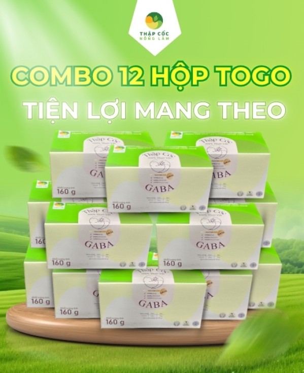 [Combo 12 Hộp TO GO] Ngũ Cốc GABA TO GO Không Đường | Mua Sỉ - Thập Cốc Nông Lâm (12 x 160g)