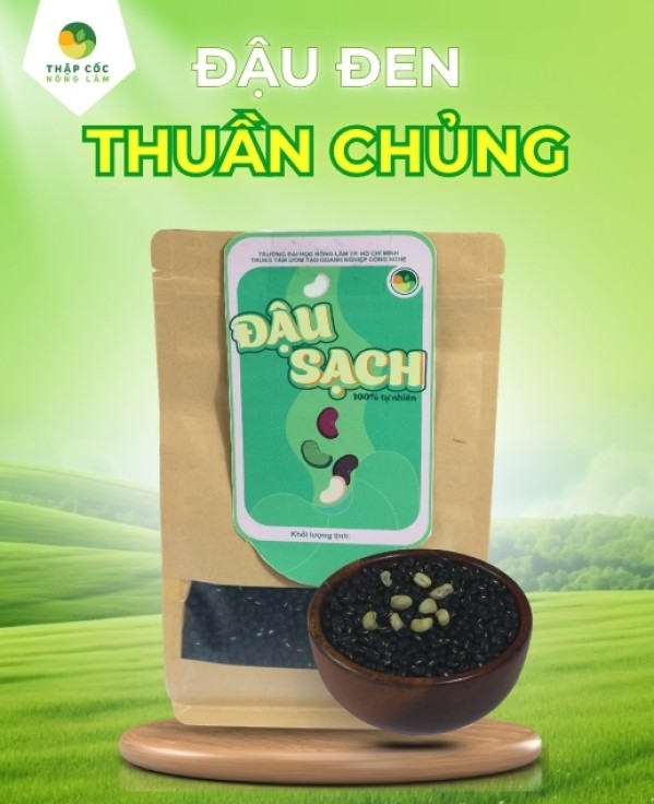 Đậu Đen Xanh Lòng Nguyên Hạt Thuận Tự Nhiên - Thập Cốc Nông Lâm (Túi 1kg)