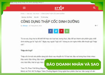 Công dụng thập cốc dinh dưỡng